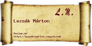 Lezsák Márton névjegykártya